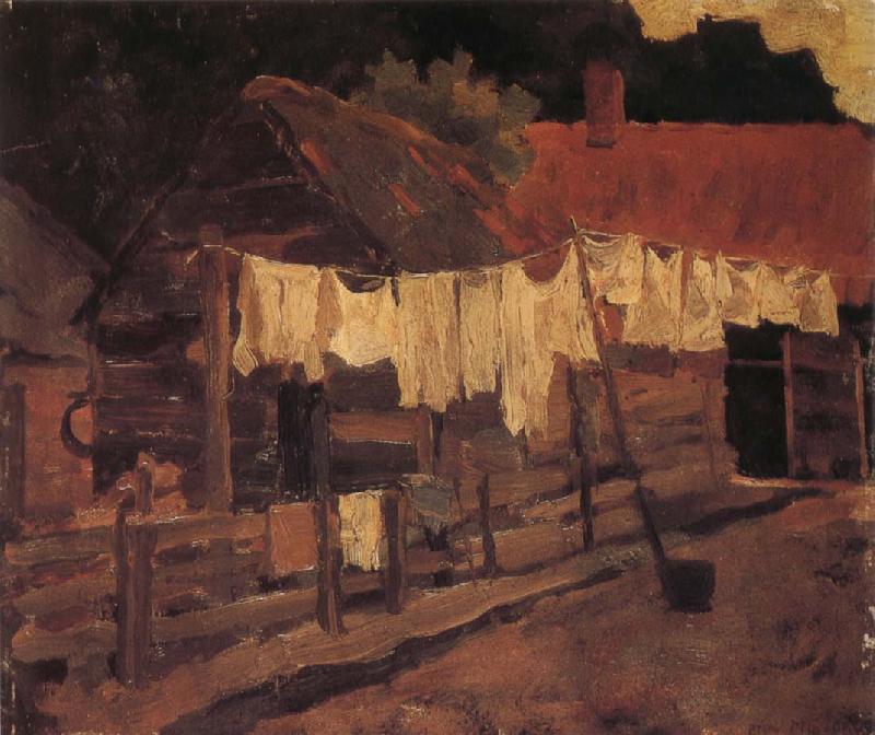 Piet Mondrian The Rope in front of the farmhouse oil painting image